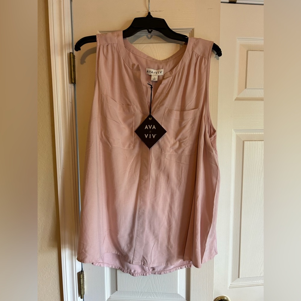 Pink Sleeveless Top. Business casual. Target.